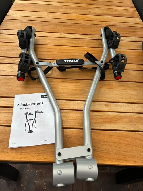 Thule fietsdrager Xpress 970 + frame adapter 982, Auto diversen, Fietsendragers, Nieuw, Fietsendrager-accessoire, 2 fietsen, Ophalen