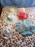 6 strandhoeden in verschillende kleuren, Carnaval, ., Ophalen of Verzenden, .