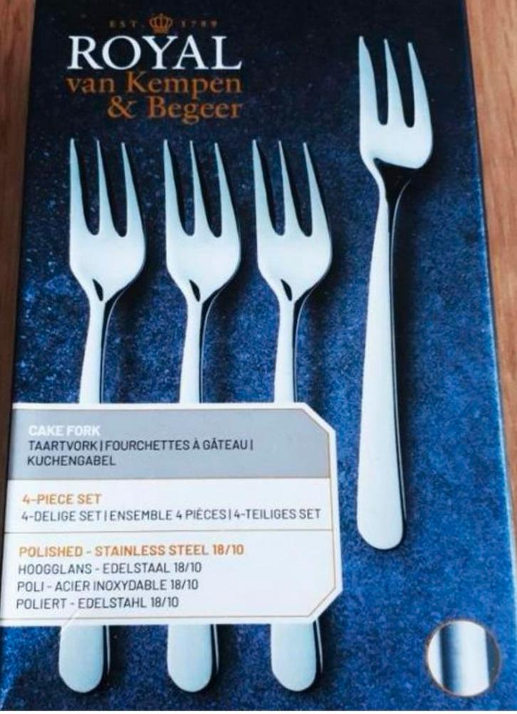 Royaal Van Kempen & Begeer taartvorkjes, Huis en Inrichting, Keuken | Bestek, Nieuw, Los bestek, Rvs of Chroom, Vaatwasserbestendig