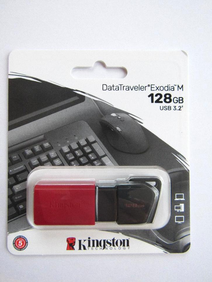 Kingston USB 3.2 stick 128GB nieuw, Computers en Software, USB Sticks, Nieuw, 128 GB, Ophalen of Verzenden