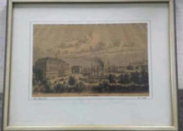 Oude originele gravure 1870 w. Reich haven Stockholm Zweden. beschikbaar voor biedingen