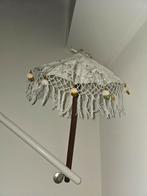 Zilverkleurige parasol ibiza look, Huis en Inrichting, Ophalen of Verzenden, Hout