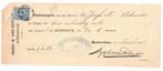 Bewijs van ontvangst Rotterdam november 1895, Postzegels en Munten, Aandelen en Waardepapieren, Ophalen of Verzenden, Voor 1920