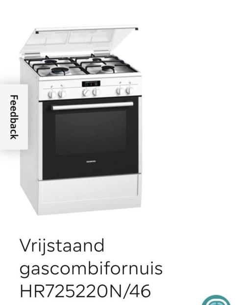 Siemens Fornuis, Witgoed en Apparatuur, Fornuizen, Zo goed als nieuw, Vrijstaand, Gas, 4 kookzones, 85 tot 90 cm, 60 cm of meer