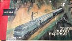 Vintage Hema treinset trans europ express periode 1966/1970, Ophalen of Verzenden, Gebruikt, Gelijkstroom, Treinset