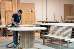Volledig massief eiken tafels maatwerk, Eikenhout, Vijf personen of meer, Rechthoekig, Modern, landelijk, robuust
