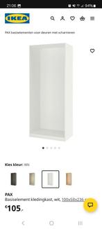 Witte basiselementen pax kledingkast, Huis en Inrichting, Kasten | Kledingkasten, Ophalen, Gebruikt, 50 tot 75 cm, 200 cm of meer