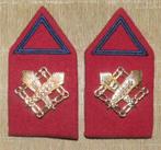 Setje Kraagstukken Intendance opl reserve onderofficier, Ophalen of Verzenden, Landmacht, Nederland, Embleem of Badge