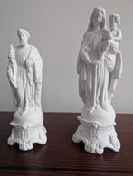 Twee witte beeldjes van heiligen, Antiek en Kunst, Antiek | Religie, Ophalen
