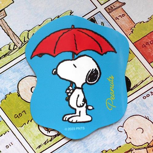Snoopy van Peanuts strips paraplu Sticker, Verzamelen, Stripfiguren, Nieuw, Plaatje, Poster of Sticker, Snoopy, Verzenden