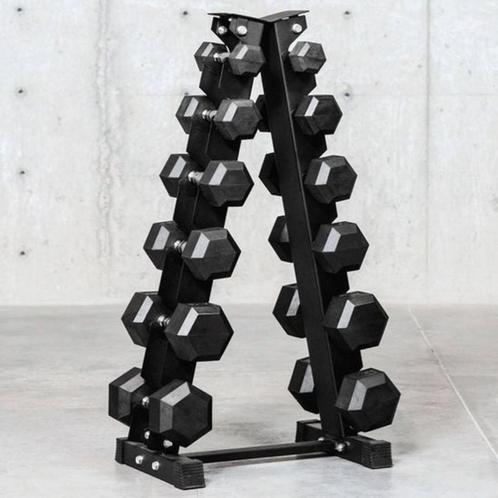 2.5-15kg Hex Dumbbell Pakket en rek, Sport en Fitness, Fitnessmaterialen, Nieuw, Dumbbell, Armen, Benen, Borst, Buik, Rug, Ophalen