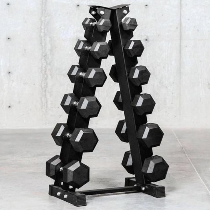 2.5-15kg Hex Dumbbell Pakket en rek, Sport en Fitness, Fitnessmaterialen, Nieuw, Dumbbell, Armen, Benen, Borst, Buik, Rug, Ophalen
