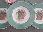 3 Wedgwood Sarah's Garden Ontbijt Borden, Gebruikt, Keramiek, Ophalen of Verzenden, Bord(en)