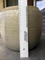 Mooie stoere aardewerk bloempot met grijs/gouden glans, Tuin en Terras, Bloempotten, Ophalen, Gebruikt, Rond, Binnen