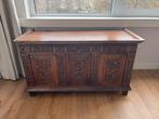 Antieken houten dekenkist / Antique wooden blanket chest, Ophalen