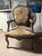 Antieke fauteuil met tijgerprint, Ophalen of Verzenden