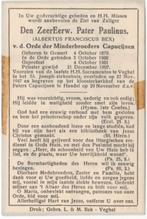 Pater Albertus Fr. Bex 1879 Gemert + 1947 Veghel, 68 jaar, Verzamelen, Bidprentjes en Rouwkaarten, Verzenden