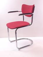 Vintage Gispen stijl stoel met chromen buisframe, Ophalen, Gebruikt, Metaal, Gispen