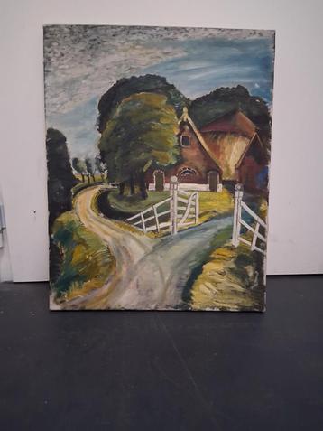 Naïef schilderij, 1938 beschikbaar voor biedingen