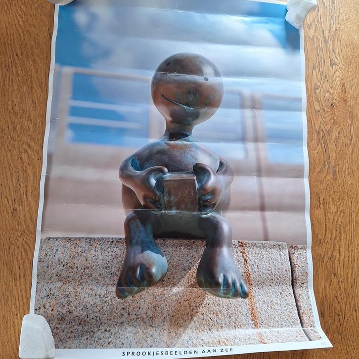 Poster de Toeschouwer Sprookjesbeelden aan zee Scheveningen, Verzamelen, Posters, Gebruikt, Overige onderwerpen, A1 t/m A3, Rechthoekig Staand