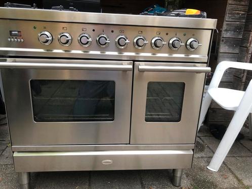 Boretti gasfornuis met dubbele oven + bakplaat en kipspit, Witgoed en Apparatuur, Fornuizen, Vrijstaand, Gas, 5 kookzones of meer