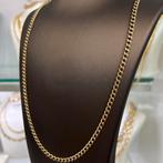 14k gouden cuban ketting massief schakel, Sieraden, Tassen en Uiterlijk, Ophalen of Verzenden, Zo goed als nieuw, Goud