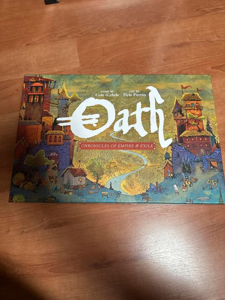 Oath: Chronicles of Empire & Exile Bordspel, Hobby en Vrije tijd, Gezelschapsspellen | Bordspellen, Zo goed als nieuw, Een of twee spelers