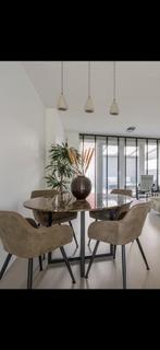 Marmeren eettafel, Ophalen, Zo goed als nieuw, Rechthoekig, 100 tot 150 cm