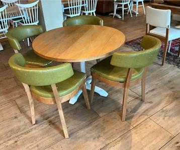 Ronde tafel (100cm) met stoelen - Unieke uitstraling! beschikbaar voor biedingen