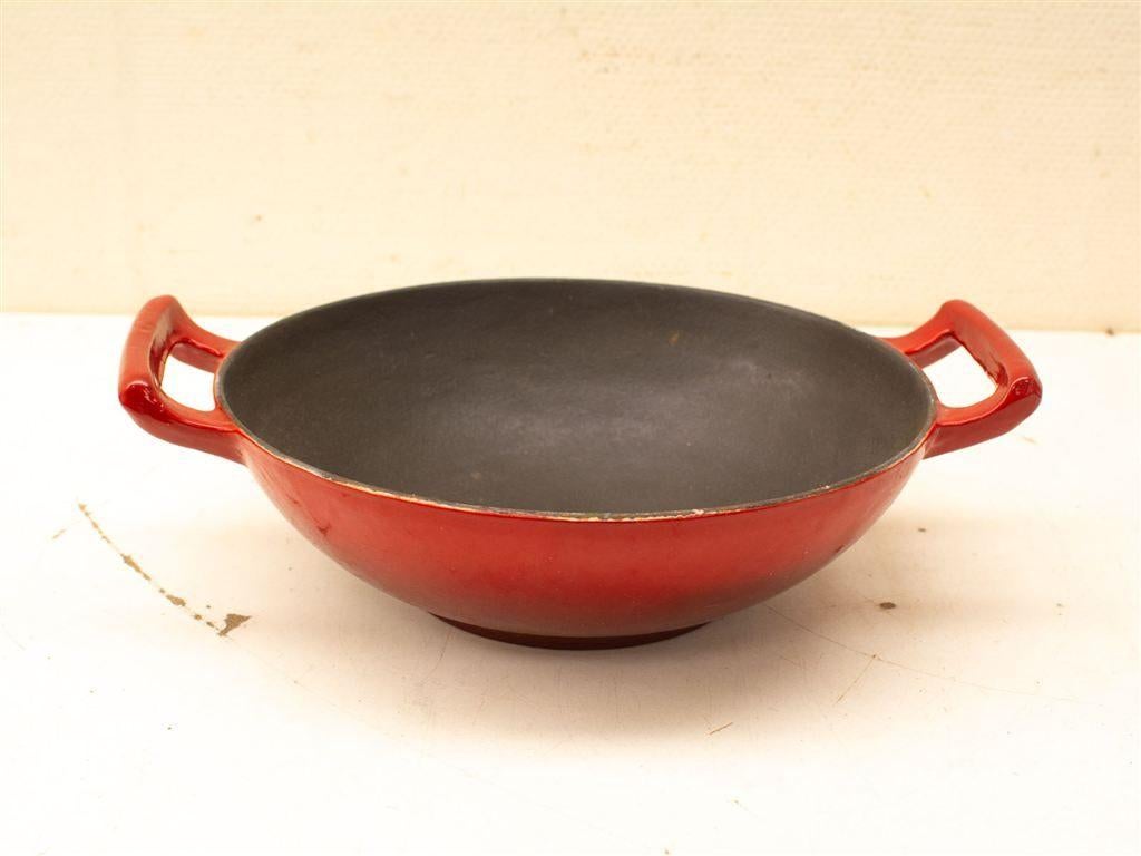 Gietijzeren wok 35584, Huis en Inrichting, Keuken | Potten en Pannen, Ophalen of Verzenden, Gebruikt, Gietijzer, Koekenpan of Braadpan
