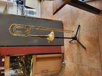 Trombone met kwartventiel., Muziek en Instrumenten, Blaasinstrumenten | Trombones, Ophalen, Gebruikt, Tenor, Met koffer