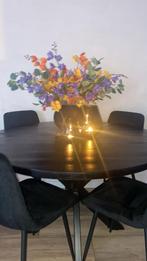 Eettafel mangohout, Huis en Inrichting, Tafels | Eettafels, Ophalen, Gebruikt, 100 tot 150 cm, Rond