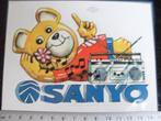 sticker sanyo logo radio muziek gettoblaster vintage, Verzenden, Zo goed als nieuw, Merk