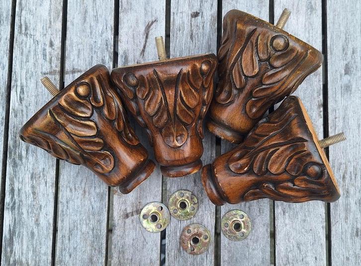Antieke klassieke poten meubelpoten eiken hout vintage retro, Antiek en Kunst, Antiek | Overige Antiek, Ophalen of Verzenden