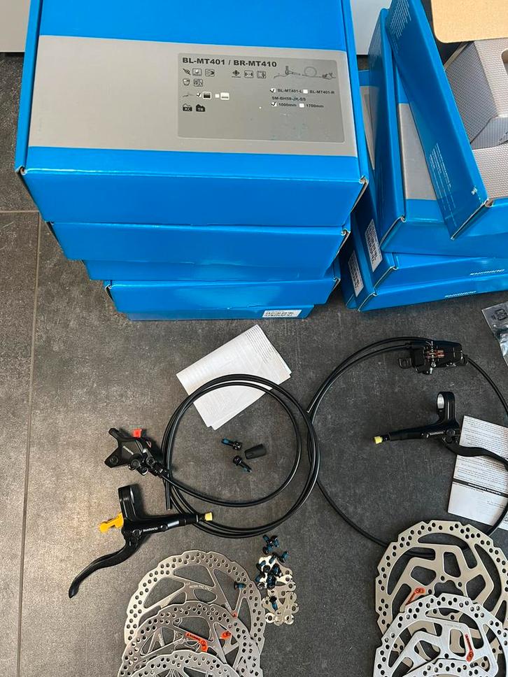 Shimano BL-MT401 BL-MT410 schijfrem set Disc brake 160/180, Fietsen en Brommers, Fietsonderdelen, Nieuw, Mountainbike, Ophalen of Verzenden