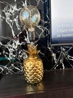 Gouden ananas tafel lamp met lichtbol, Ophalen of Verzenden, Zo goed als nieuw, Minder dan 50 cm