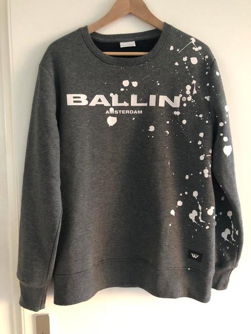 STUNT: IZGS Grijze Sweater Ballin Mt L Pure White Trui, Kleding | Heren, Truien en Vesten, Gedragen, Maat 52/54 (L), Grijs, Ophalen of Verzenden