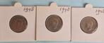 3x One Shilling 1948 George VI – Bijna UNC,, Ophalen of Verzenden, Overige landen, Zilver