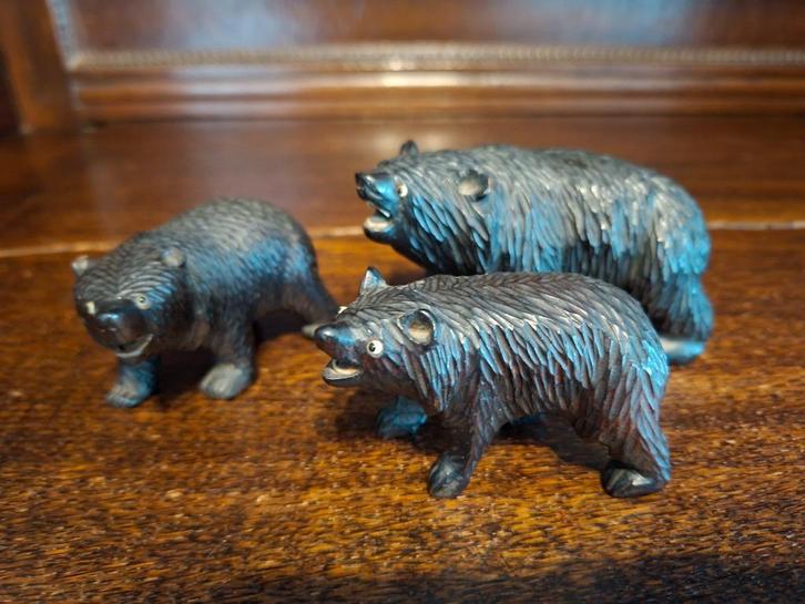 Zwarte Woud Beren, Antiek en Kunst, Kunst | Beelden en Houtsnijwerken, Ophalen of Verzenden