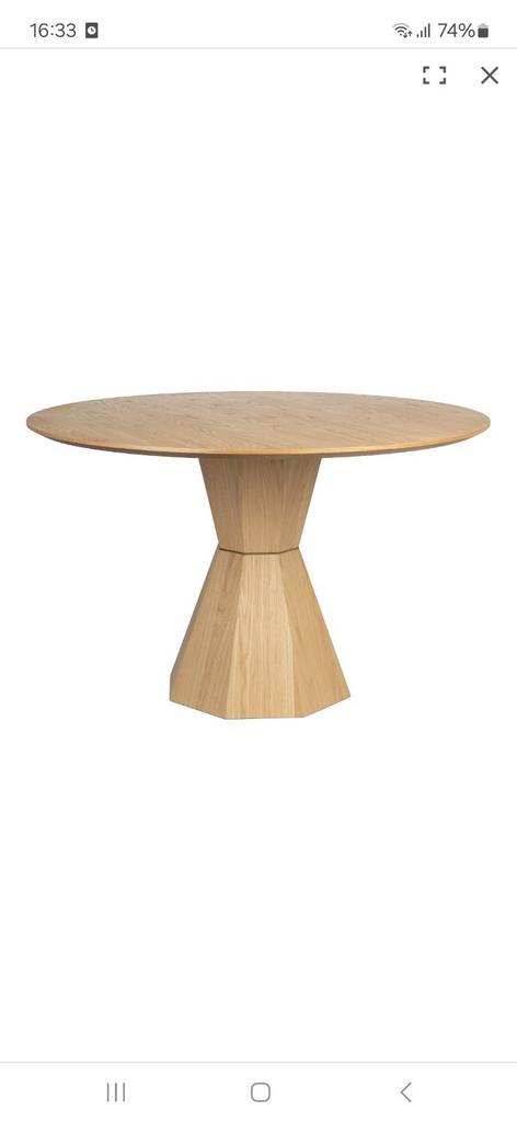 ronde eetkamertafel van ZUIVER, type LOTUS Naturel Ø 120cm, Huis en Inrichting, Tafels | Eettafels, Nieuw, 100 tot 150 cm, 100 tot 150 cm