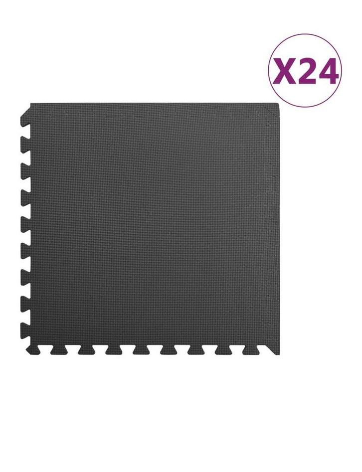 Vloermatten 24 st 8,64  EVA-schuim zwart, nieuw in doos, Huis en Inrichting, Stoffering | Vloerbedekking, Nieuw, Zwart, minder dan 10 m²