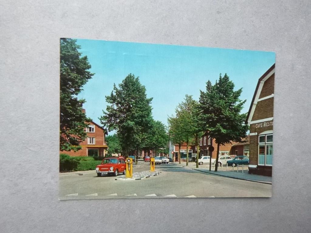 Otterlo, Dorpsstraat/cafe restaurant/auto 1971, Verzenden, 1960 tot 1980, Gelopen
