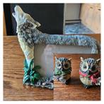 Mooi Foto Frame 10x15 "Wolven" + Set Beeldjes "Winter Uilen", Ophalen of Verzenden, Zo goed als nieuw