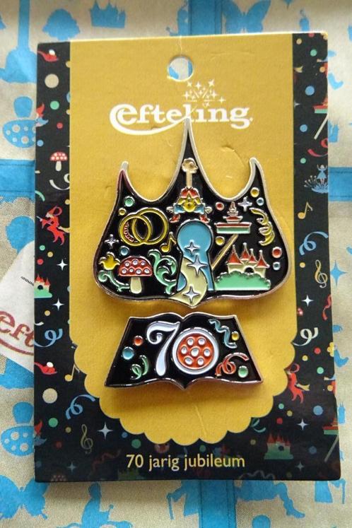 Efteling 70 jaar jubileum pin set (Nieuw), Verzamelen, Efteling, Nieuw, Button of Speldje, Ophalen of Verzenden