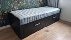 IKEA BRIMNES Bedbank met 2 lades – Zwart - Uitschuifbaar, Huis en Inrichting, Slaapkamer | Bedden, Ophalen, Verstelbaar, Zwart