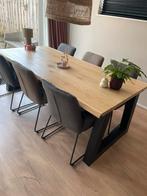 Massief eiken tafel, Huis en Inrichting, Tafels | Eettafels, Ophalen, Gebruikt, 100 tot 150 cm, 200 cm of meer