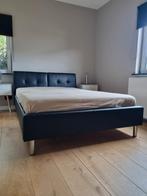 Bed Twijfelaar 140 cm - conditie gebruikt - zonder matras, Ophalen, Overige materialen, Gebruikt, Zwart