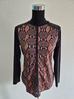 T86 - Zwart-bruin Zip73 shirt maat XS (1), Zwart, Ophalen of Verzenden, Zo goed als nieuw, Korte mouw