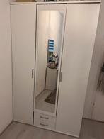 Witte kledingkast met spiegel, Huis en Inrichting, Kasten | Kledingkasten, 150 tot 200 cm, Gebruikt, Ophalen of Verzenden, 50 tot 75 cm