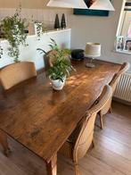6 rotan eetkamer stoelen, Huis en Inrichting, Stoelen, Ophalen, Bruin, Riet of Rotan, Zo goed als nieuw